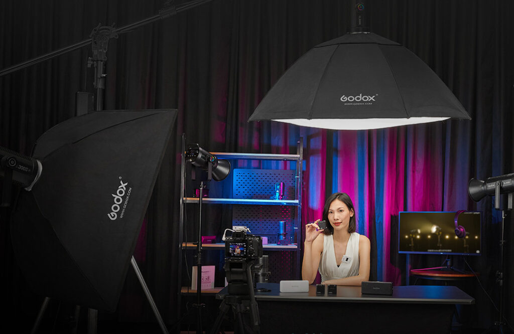 recording youtube video using Godox SL150R SL300R RGB LED lights