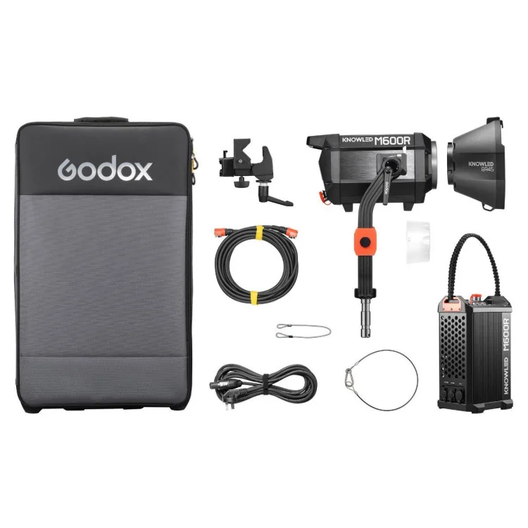 Godox KNOWLED M600R RGB LED COB full-color video light what's included in the kit