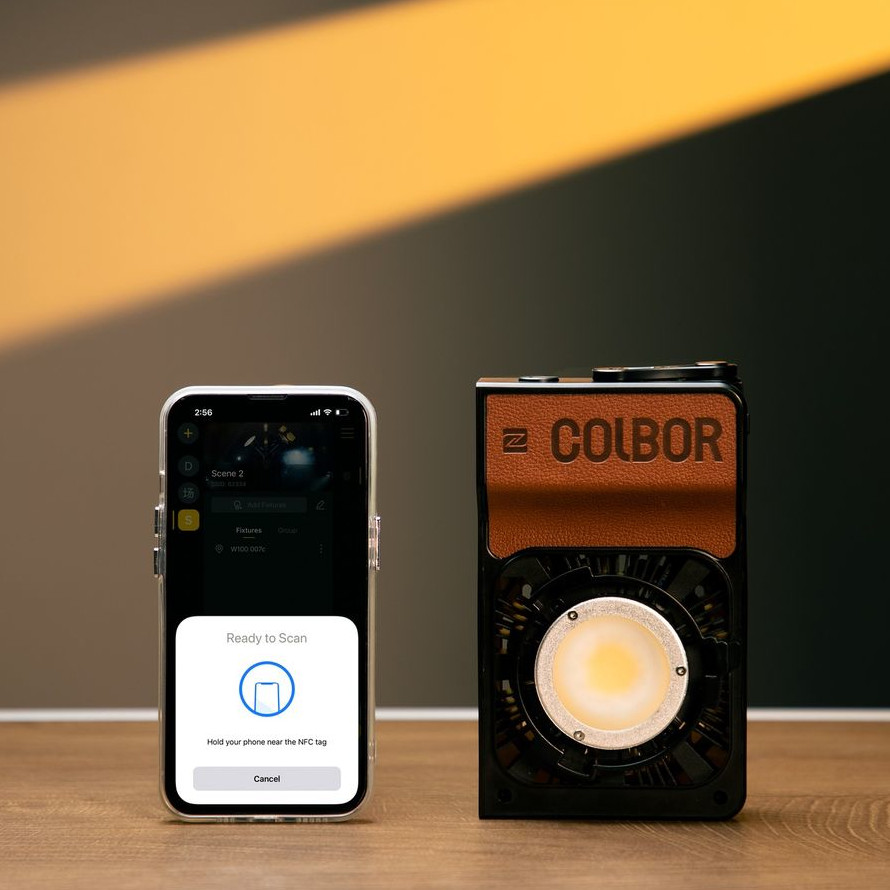 COLBOR Wonder W60 W60R W100 W100R portable COB LED video light bi-color rgb NFC connection