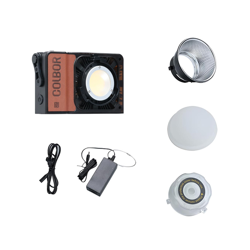 COLBOR Wonder W60 W60R W100 W100R portable COB LED video light bi-color rgb what's included in the kit