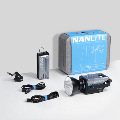 NANLITE FC-500C COB LED RGB bi-color video light what's included in the kit