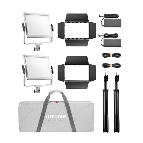Godox LP400Bi LP400R LP600Bi LP600R LP1200Bi LP1200R Litemons LP series sleek LED panel lights for creators double 2 light kit what's included