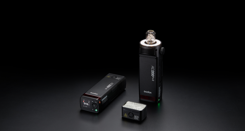 Godox AD200Pro II pocket portable outdoor off-camera flash with replaceable heads