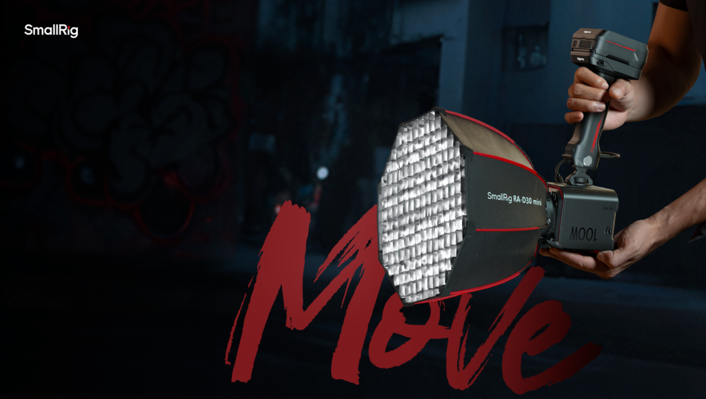 SmallRig RC 100B compact bi-color COB LED video fill light with mini softbox and power grip