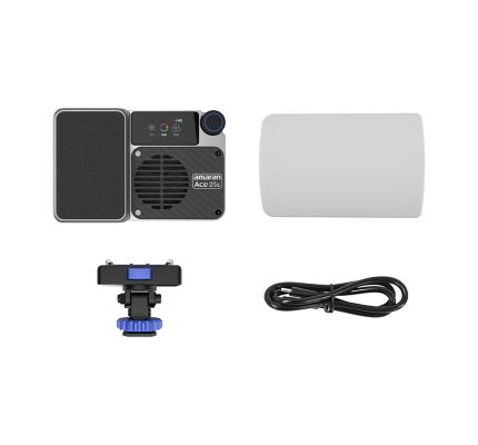 amaran Ace 25x 25c portable LED panel lights for content creators what's included with the light