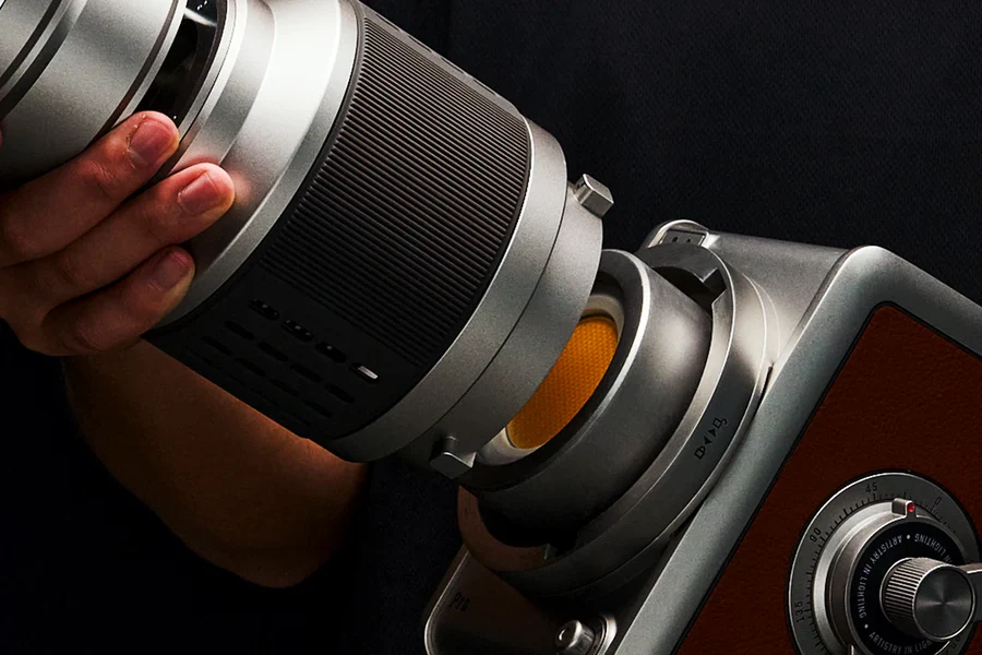 Harlowe optical light lens projection attachment with GOBO for Pro series Bowens mount