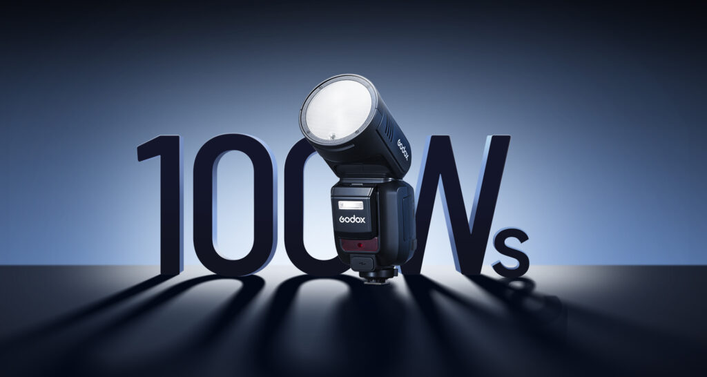 Godox V100 100 Ws ttl round head on camera flash flashgun