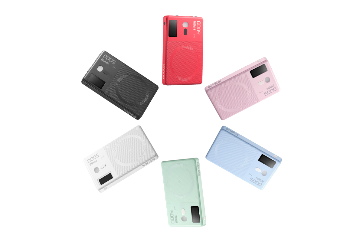 Godox MA5R compact pocket bi-color rgb led light wireless charging for MagSafe smartphones