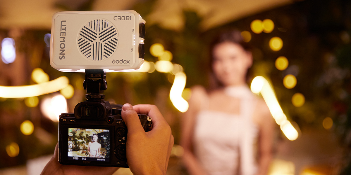 Godox C30Bi pocket video led panel light bicolor portrait photography 