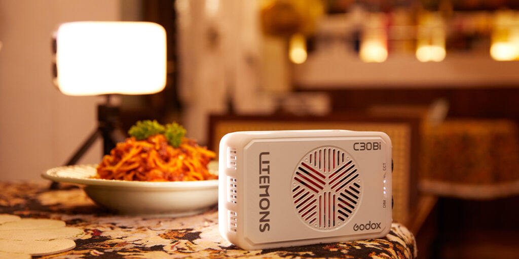 Godox C30Bi pocket video led panel light bicolor food photography 