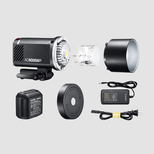 Godox AD600BMII outdoor rechargeable battery flash monohead what's included in the kit