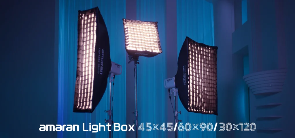 amaran light box rectangular square strip softbox family  for bowens flash cob led 