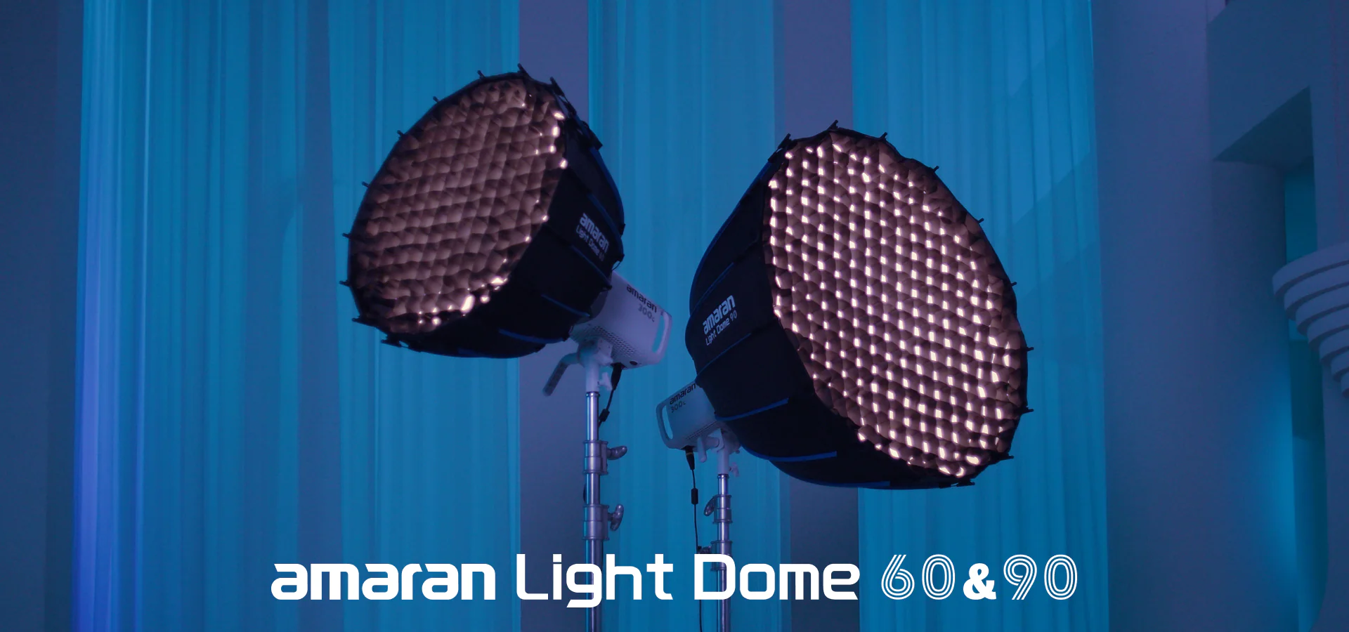 amaran light dome round parabolic softbox family  for bowens flash cob led 